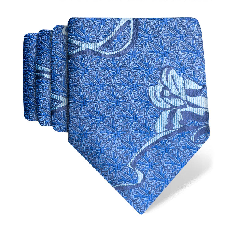 Kravata CROATA Tematski  Secesija Plava  Svila 100%  