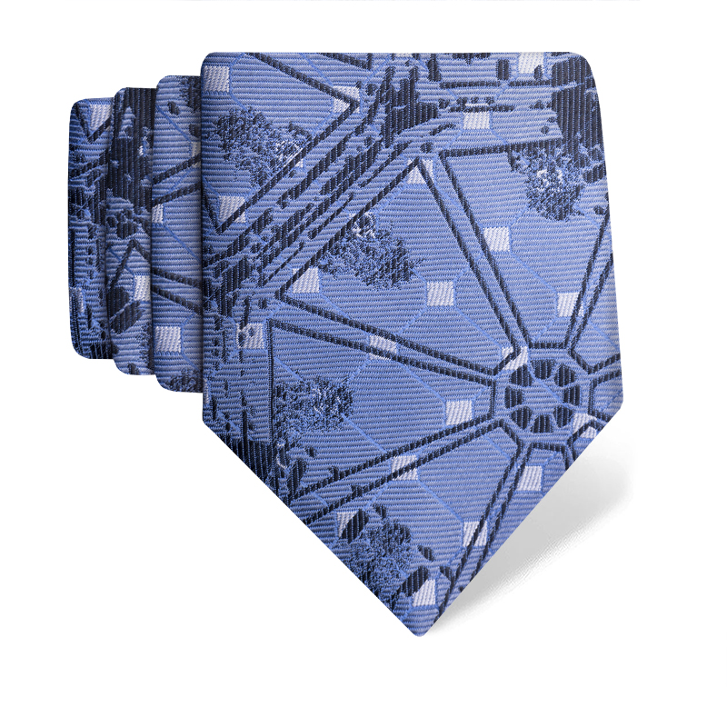 Kravata CROATA Tematski  Oktogon Svijetlo plava  Svila 100%  