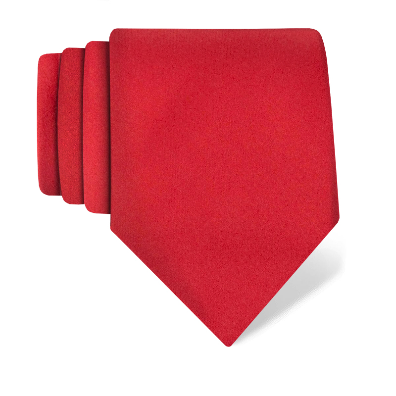 Kravata CROATA Brijuni Klasični  Jednobojni Crvena  Svila 100%  