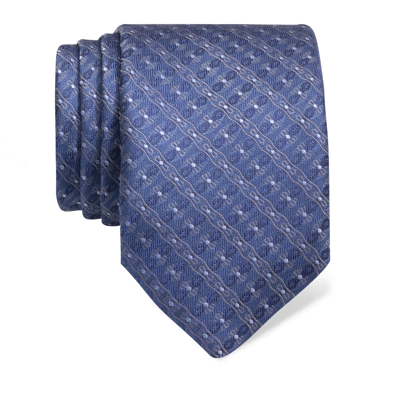 Kravata CROATA Klasični  Točkice Plava  Svila 100%  