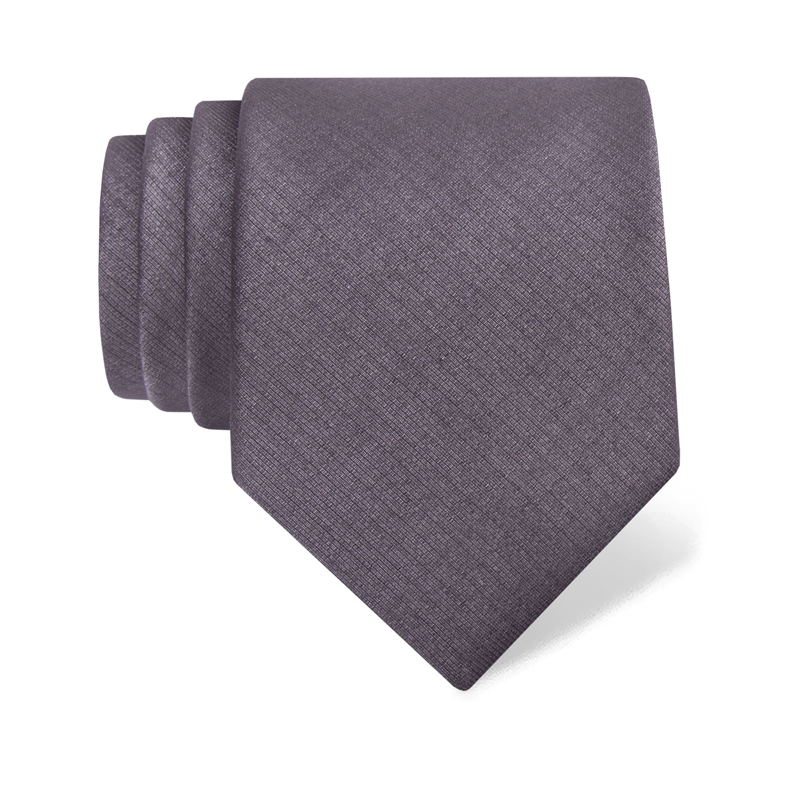 Kravata CROATA Klasični  Jednobojni teksturirani Siva  Svila 100%  