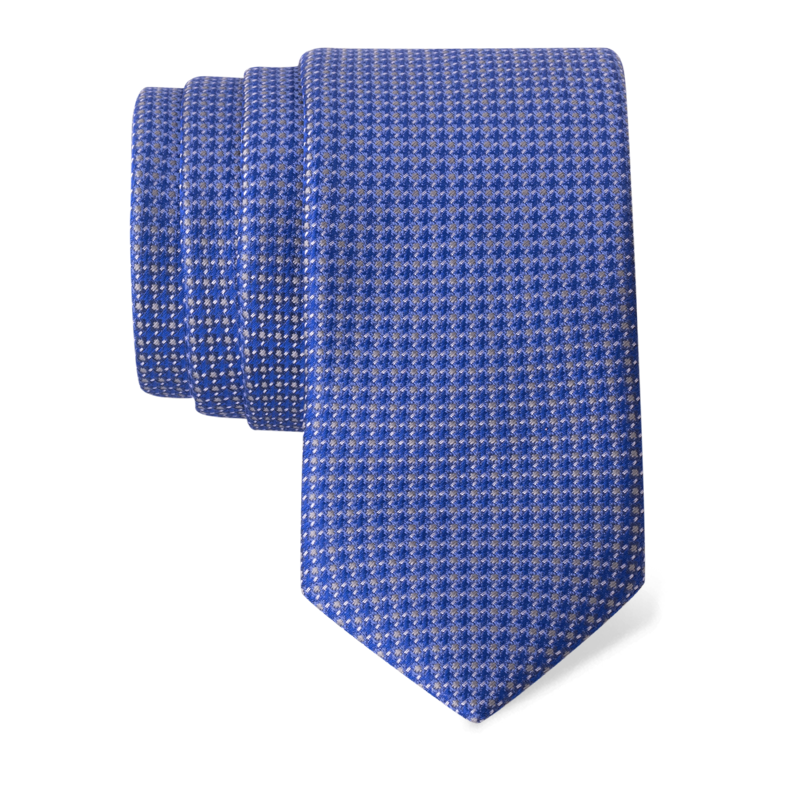 Kravata CROATA Trend Klasični  Sitni uzorak Plava  Svila 100%  