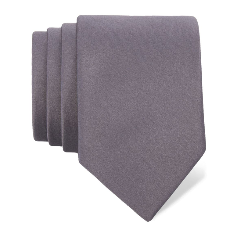 Kravata CROATA Trend Klasični  Jednobojni teksturirani Tamno siva  Svila 100%  