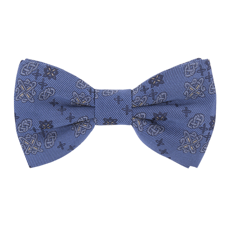 Leptir kravata CROATA auHRum Tematski Limitirana serija Pleter Plava  Svila 89%, Metalizirano vl. (zlato) limited 11%  