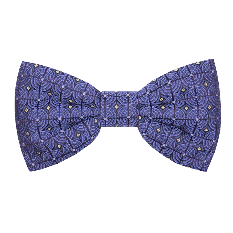 Leptir kravata CROATA Brijuni Klasični Vezana leptir kravata Krugovi Plava  Svila 100%  