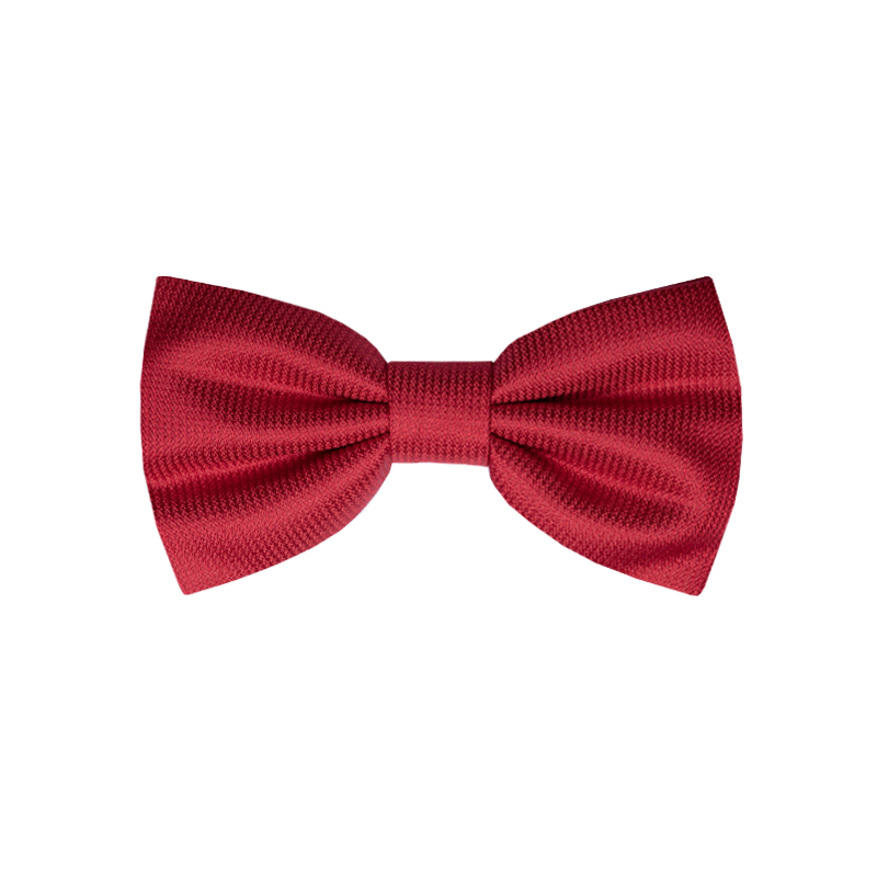 Leptir kravata CROATA Klasični  Jednobojni teksturirani Crvena  Svila 100%  
