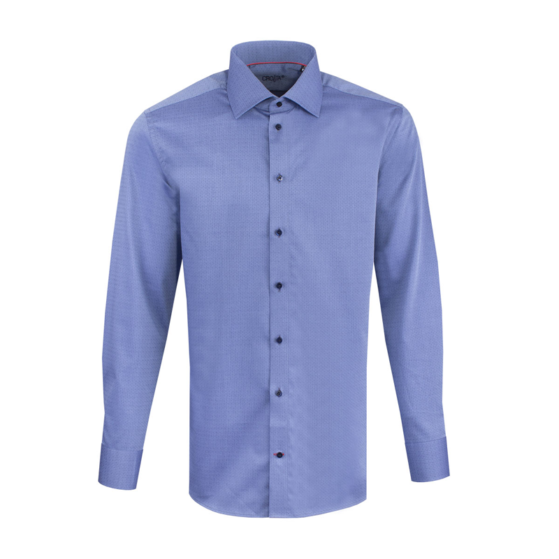 Košulja CROATA Brijuni Klasični Uski  Plava  Pamuk 100 %  Dugi rukav